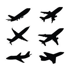 airplane black silhouette design