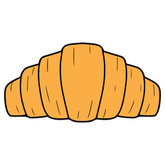 croissant illustration hand drawn isolated vector