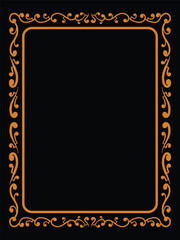 Romantic Ornamental Frame Vector with Fine Lines