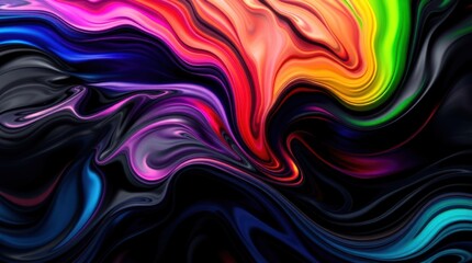 Vibrant abstract liquid swirl design