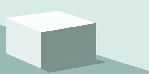 Abstract empty white podium on blue background. Mock up stand for product presentation. 3D Render. Minimal concept. illustration