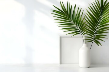 Obraz premium White Minimalist Workspace Setup with Notebook and Sleek Modern Accessories for a Clean Aesthetic