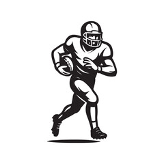 american football player vector illustration