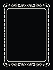 Majestic Scroll Frame Vector with Classic Flair