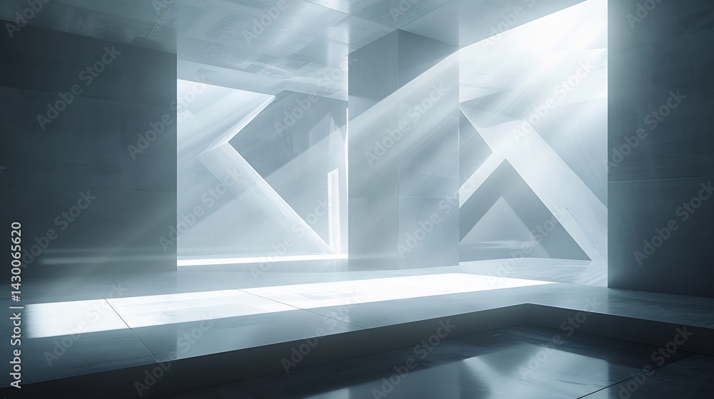 Poster subtle ai minimalism abstract light and shadow play a futuristic digital artwork featuring artistic 