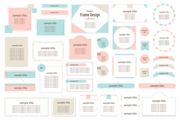 ビジネス、冊子向けモダンフレームデザインコレクション／ベクター素材
