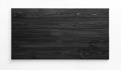 Dark Rustic Wood Planks on White Background