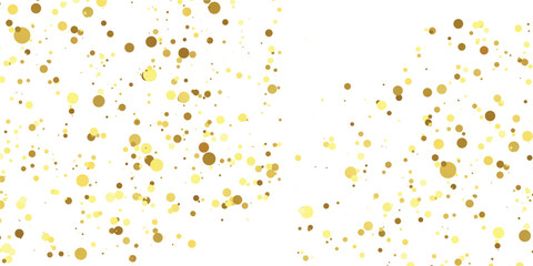 Abstract Golden doted glitter on transparent background. Luxury sparkling confetti. Celebration falling doted gold glitter. Creating a Magical and Elegant Celebration Effect"
