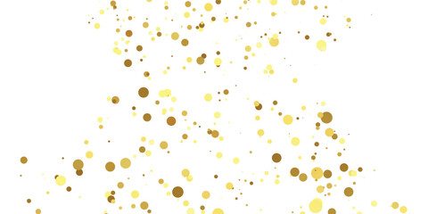 Luxurious Golden Glitter Dots and Sparkling Confetti Gently Cascading on a Transparent Background,  Vector illustration. gold, luxury, isolated, light, background, white, vector
