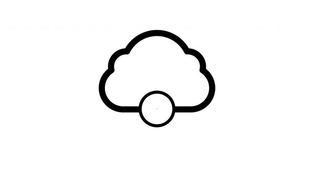 cloud computing animated icon