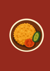 fried rice vector
