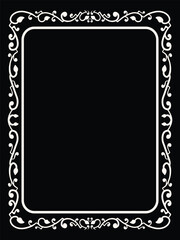 Timeless Border Layout Vector with Ornamental Detail
