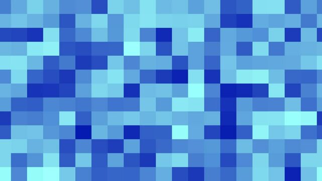 右に流れるモザイク柄のループ背景素材,青