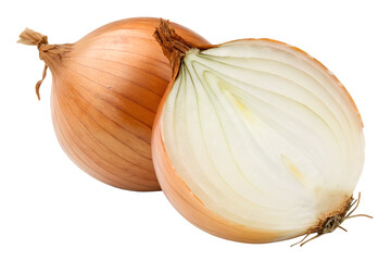 yellow onion isolated on white background