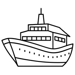 Obraz premium vector illustration of a ship