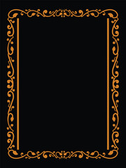 Sophisticated Line Art Vector Frame with Flourishes