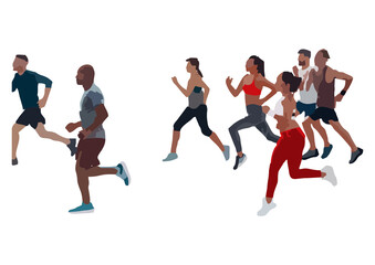 group of runners