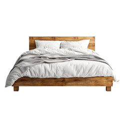 Obraz premium Bed isolated on a white background