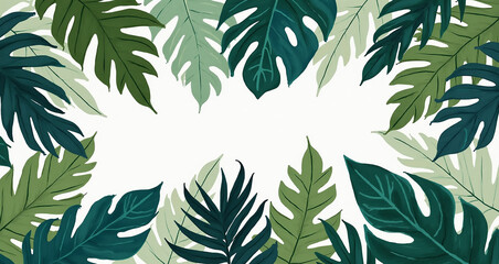 seamless background with leaves