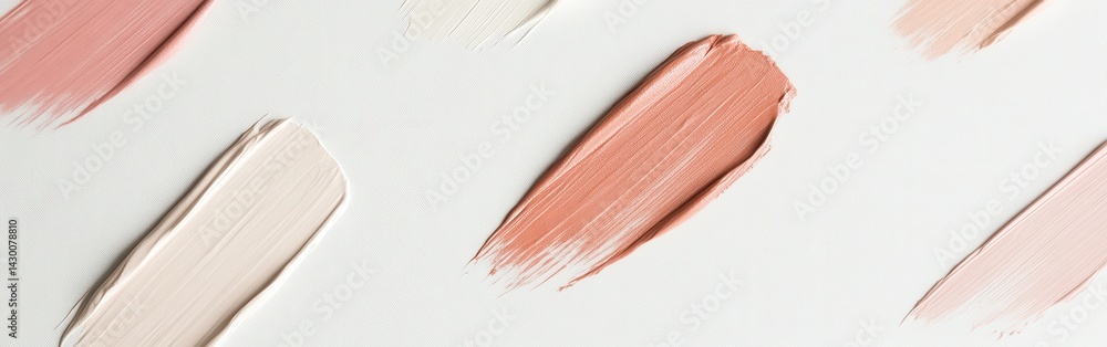 Poster white minimalist canvas featuring soft pencil strokes in nude, peach, and beige tones, creating a te