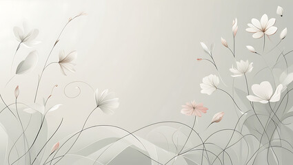 Simple but beautiful design using simple flower motifs or calm curves or straight lines with soft lines with pencil or ink	