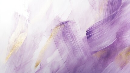 Soft white background featuring delicate pencil strokes in shades of purple with shimmering gold accents for art and design