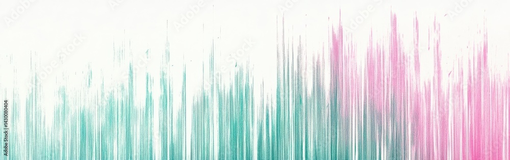 Poster abstract gradient: teal and pink soft pencil strokes on white background