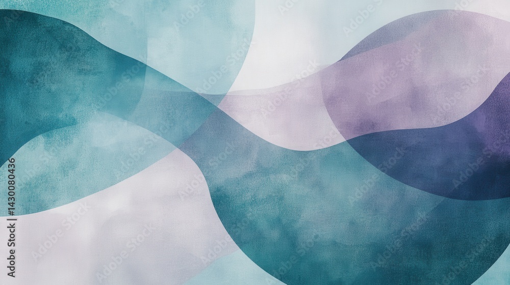 Poster watercolor abstract background with pastel colors and flowing shapes, seamless texture for modern de