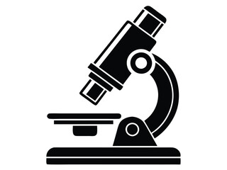 This is a vector illustration of a microscope, a crucial science equipment used in laboratory research and medical technology