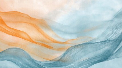 Ethereal Waves: Minimalist Abstract in Soft Pastel Tones with Delicate Pencil Stroke Texture, Evoking Calmness and Fluidity