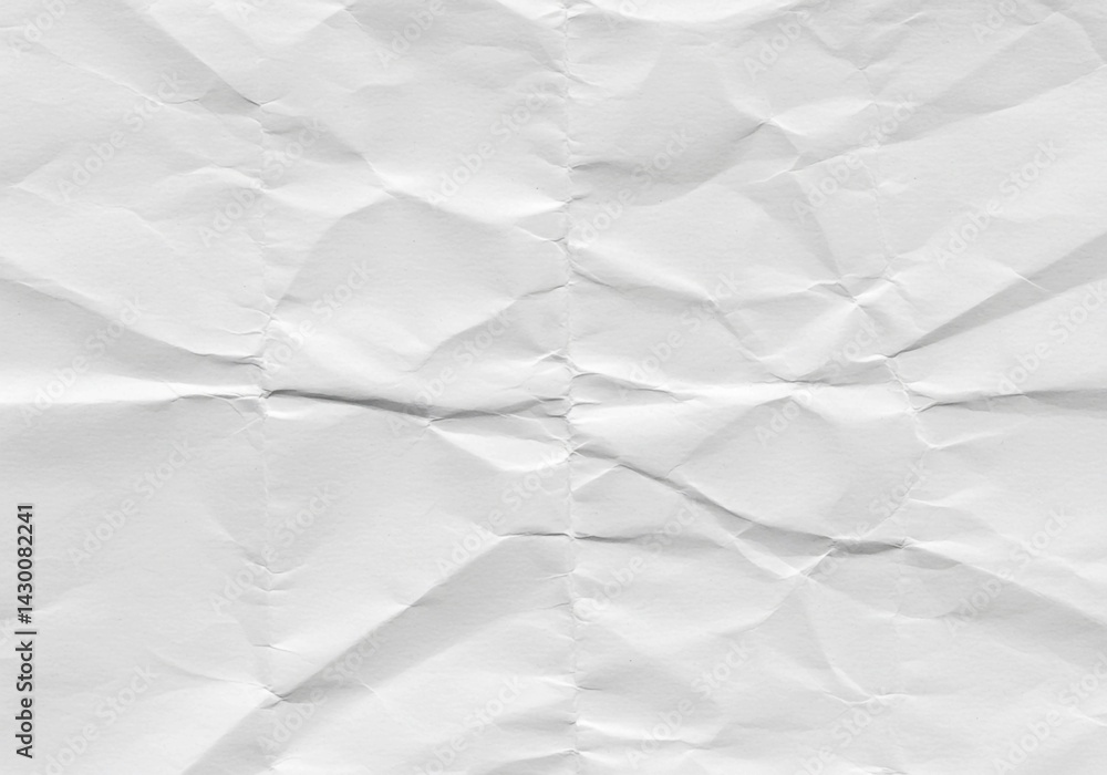 Poster observe the delicate yet pronounced texture of this crumpled white paper, an abstract composition in