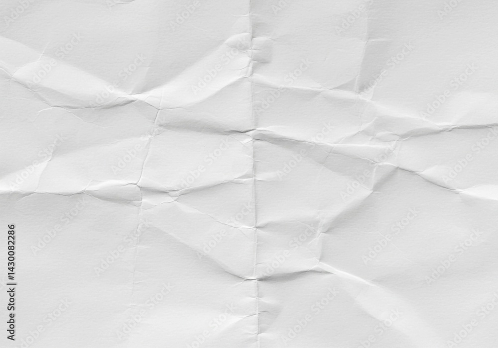 Poster the abstract nature of the crumpled white paper background is highlighted by its complex network of 