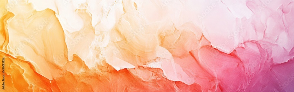 Poster elegant amber to pink gradients interspersed with organic shapes, blending seamlessly to create a vi