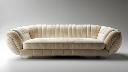 white leather sofa in a room