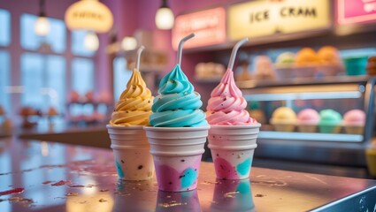 ice cream in a bar