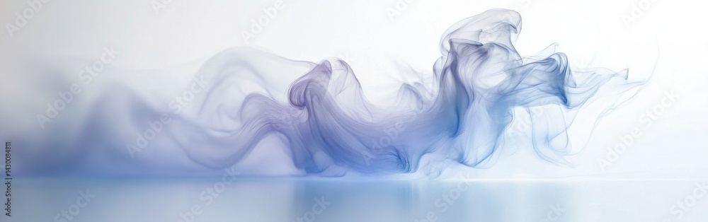 Aufkleber abstract pencil strokes mist with pale blue and violet colors creating a dreamy and ethereal effect 