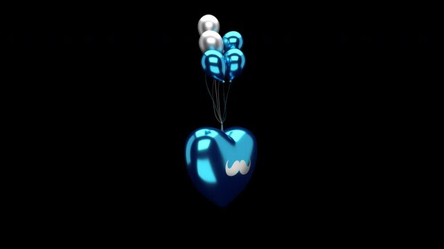 3D Father's Day animation on a transparent alpha channel in a seamless loop for easy drag and drop use...