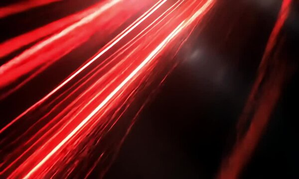 Dynamic red diagonal stripes moving across dramatic dark background made with Generative AI technology