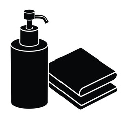 Soap Dispenser Vector – Clean Bathroom Accessory Illustration for Hygiene, UI & Design Projects