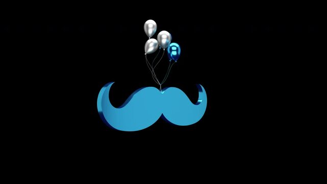 3D Father's Day animation on a transparent alpha channel in a seamless loop for easy drag and drop use...