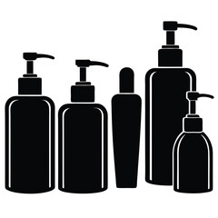 Set of Soap Dispenser Vector – Clean Bathroom Accessory Illustration for Hygiene, UI & Design Projects