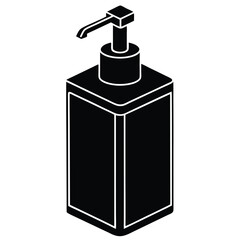 Soap Dispenser Vector – Clean Bathroom Accessory Illustration for Hygiene, UI & Design Projects