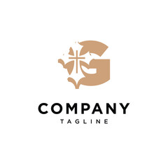 Obraz premium Letter G Cross Logo Icon Vector