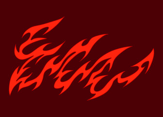 Minimalist background with flame pattern. Tribal tattoo pattern