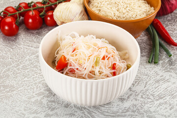 Asian glass rice noodle with vegetables