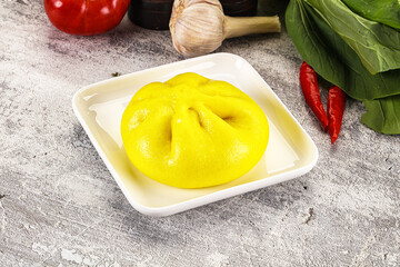 Asian stuffed steamed Bun Bao