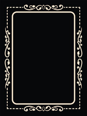 Luxurious Baroque Frame Vector with Intricate Details