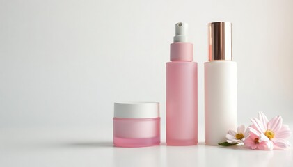 Bright white background, focus on detail of cosmetic item , focus, elegant