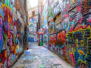Fototapeta premium Urban Art Alleyway