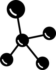 Molecule or formula icon in flat. The Chemistry chemical structure. Laboratory scientific research vector isolated on transparent background
